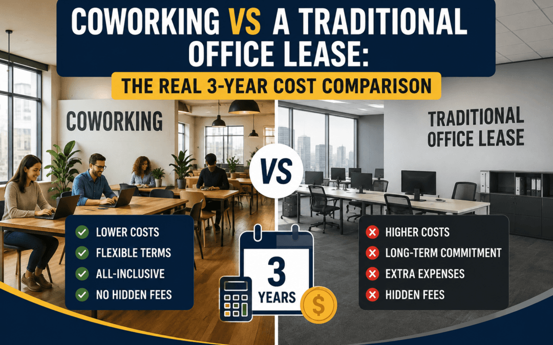 Coworking vs a Traditional Office Lease: The Real 3-Year Cost Comparison